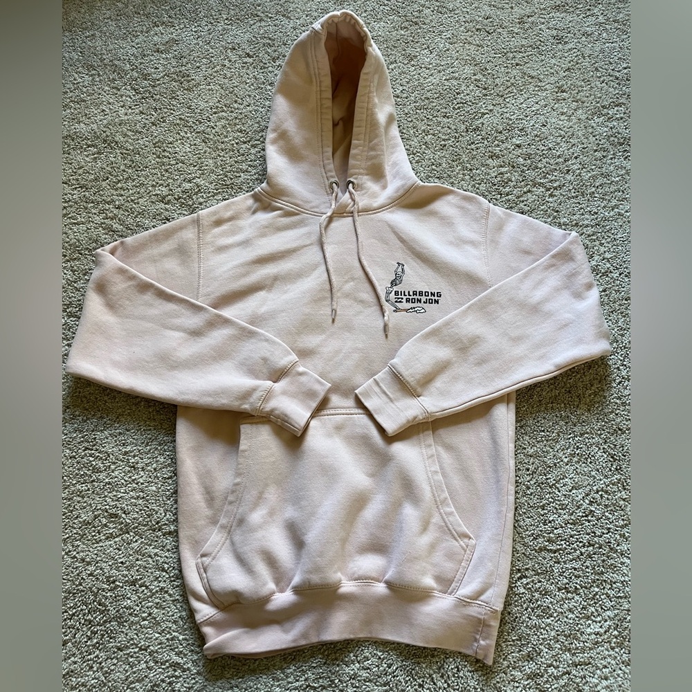 Billabong Ron Jon Unisex Light Pink Hoodie Size Small Punk Skater Surfing
